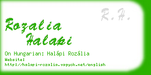 rozalia halapi business card